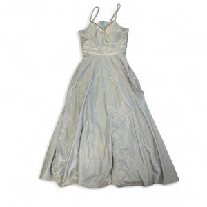 Speechless Women's Blue and Silver Dress
